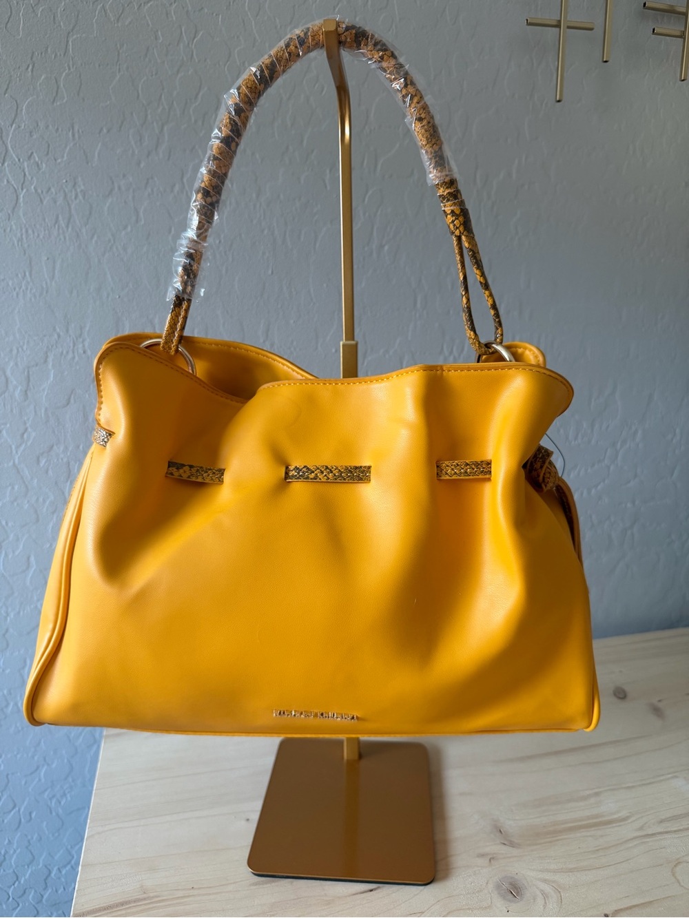 Badgley Mischka Mustard Yellow Shoulder Bag